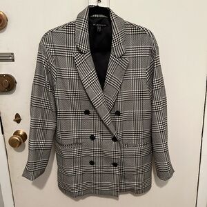 Zara TRF Houndstooth Double Breasted Blazer | Sz. S-M | Gently worn